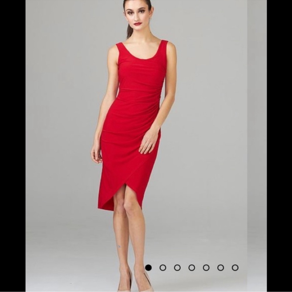 Nwt Joseph Ribkoff Modele Lipstick Red Sexy Bodycon Dress Stretchy Siz 4